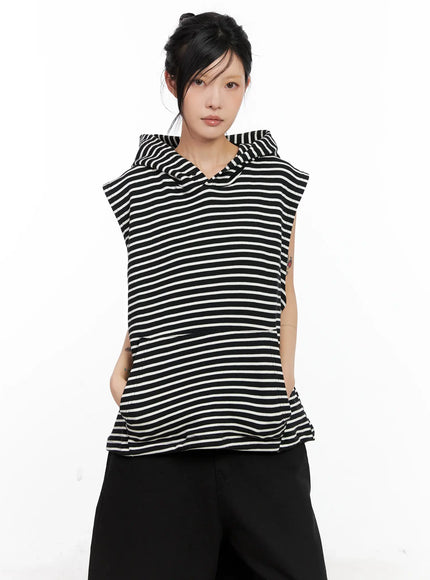oversized-striped-sleeveless-hoodie-cl525