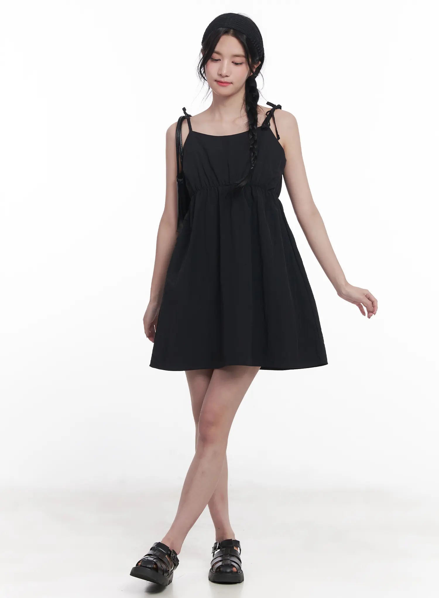 flared-ribbon-tie-mini-dress-cu525