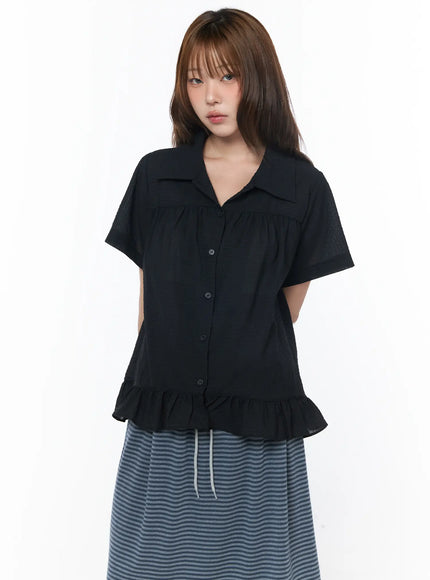 ruffle-hem-short-sleeve-shirt-cy529