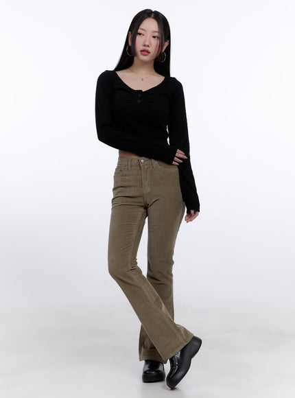 shirred-long-sleeve-buttoned-crop-tee-cj513