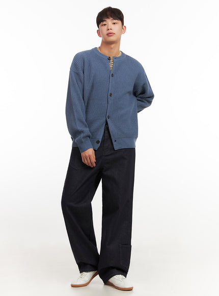 mens-ribbed-buttoned-round-neck-cardigan-if517