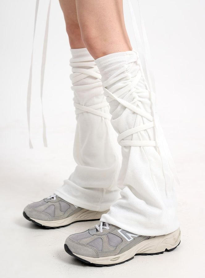 Shirring Wide Fit Leg Warmers CN321