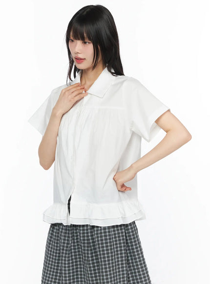 frill-flare-collar-blouse-iy525