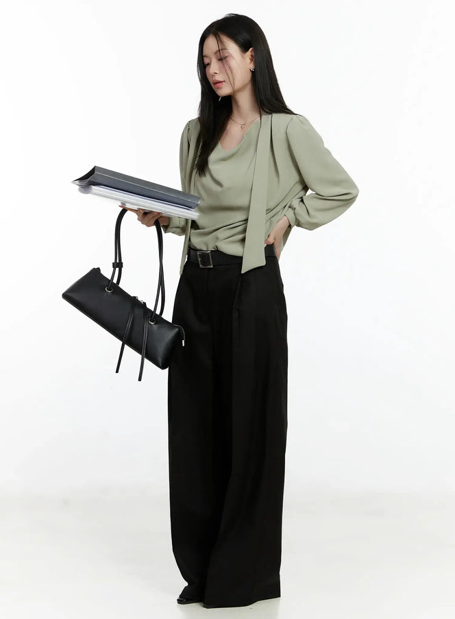 elegant-draped-long-sleeve-blouse-f502
