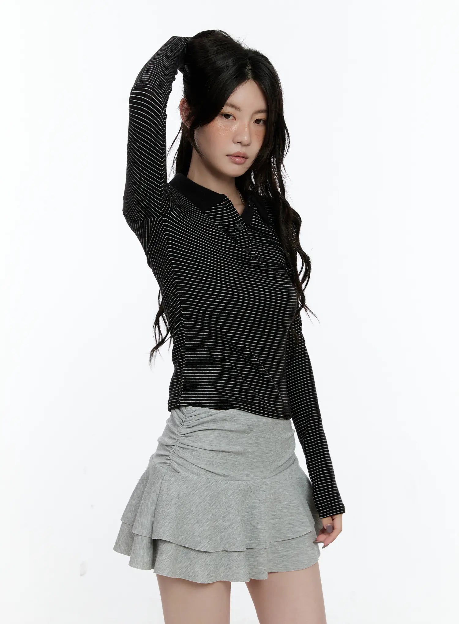 striped-collar-long-sleeve-top-cn517