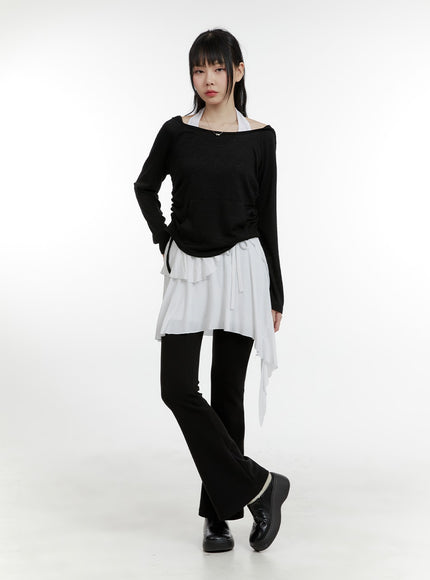 knotted-unbalanced-mini-wrap-skirt-ca401