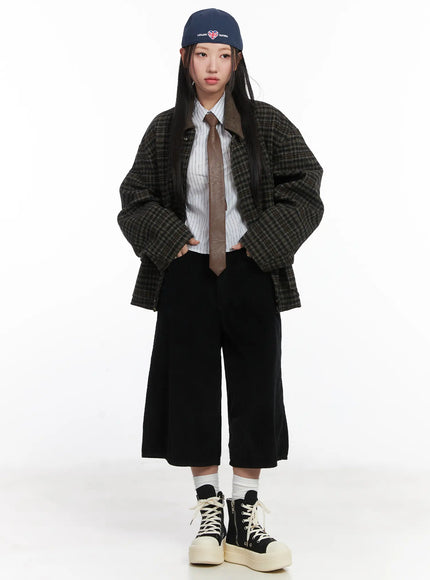 plaid-pocket-collar-jacket-cd529