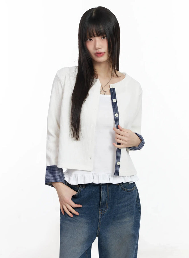 checkered-accent-fleece-cardigan-f517