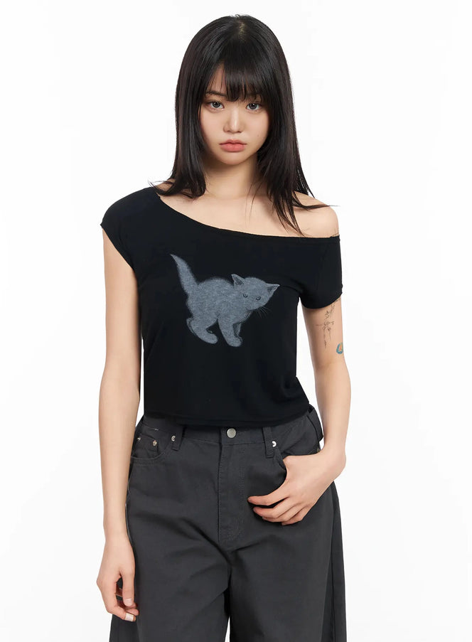 cat-graphic-off-shoulder-crop-top-ia523