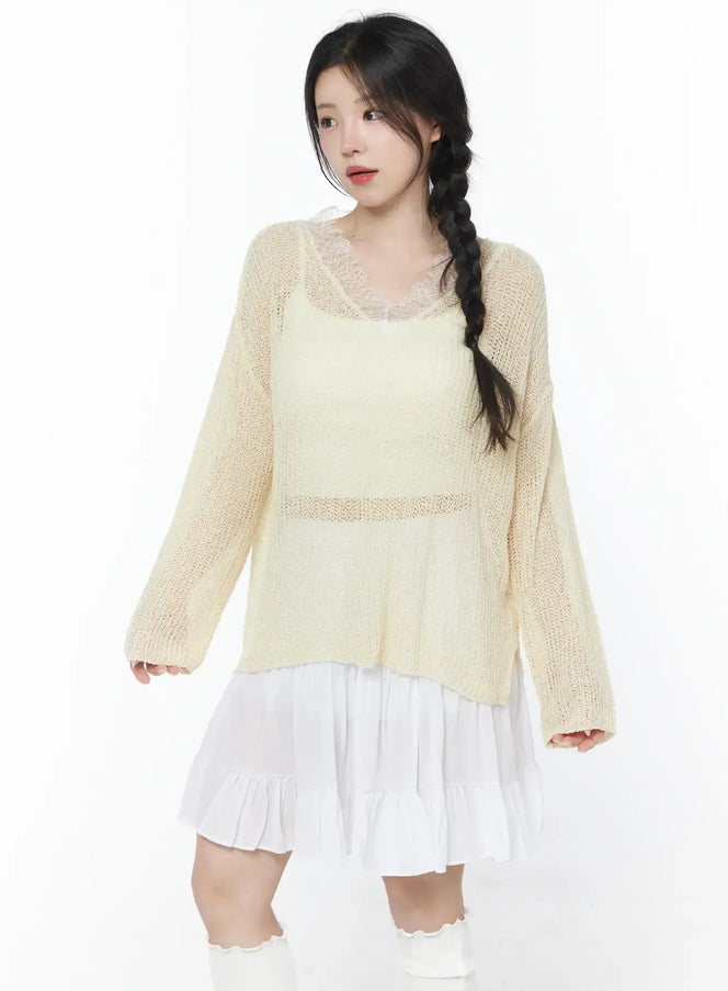 sheer-v-neck-knit-top-cy522