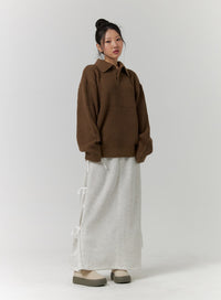 Oversized Waffle Knit Sweater CD319