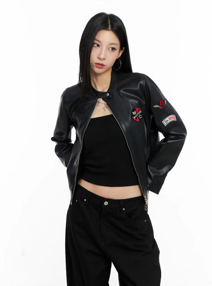 graphic-crop-leather-jacket-cc1109