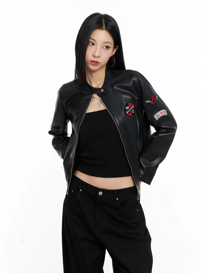 graphic-crop-leather-jacket-cc1109
