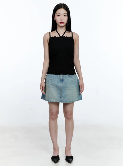 lace-trim-halter-tank-cg512