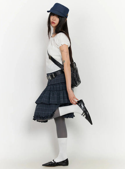 plaid-frill-tiered-midi-skirt-ia523