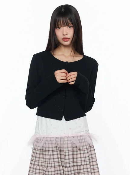 round-neck-eyelet-cropped-cardigan-iy526
