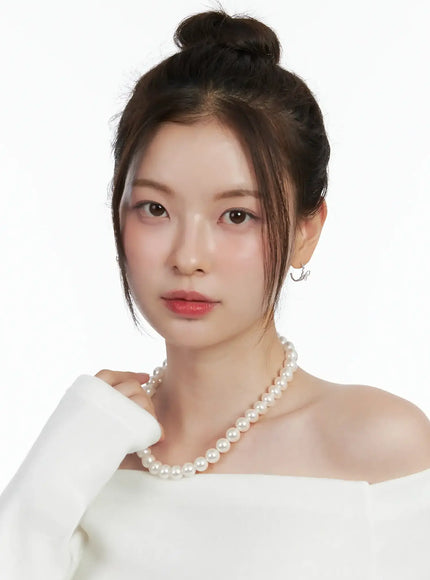 Basic Faux-Pearls Necklace IN510