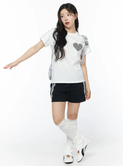 lace-side-stripe-athletic-shorts-cd805