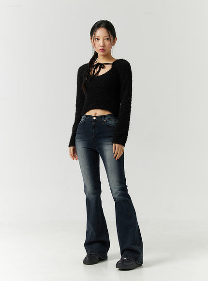 faux-fur-cropped-sweater-with-high-collar-ribbon-cd301