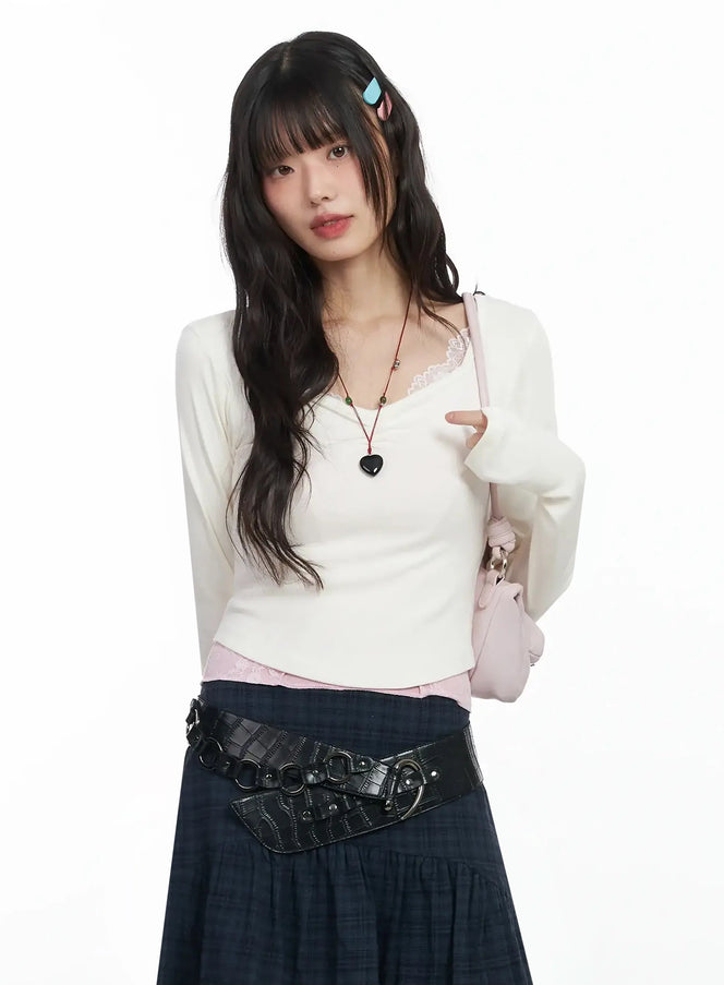 croc-embossed-wide-belt-f516