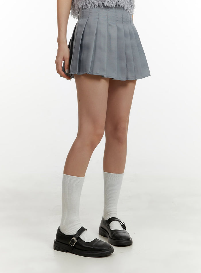solid-pleated-mini-skirt-oy413