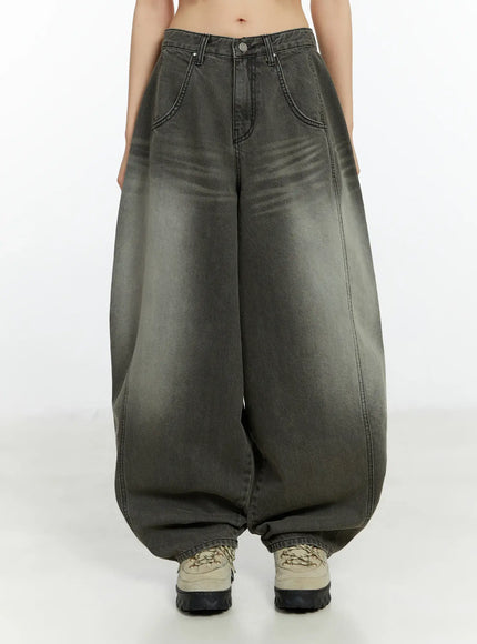Karter Angel Wing Washed Wide Leg Jeans CF509 - Acubi style | LEWKIN Karter Angel Wing Washed Wide Leg Jeans CF509 - Acubi style | LEWKIN