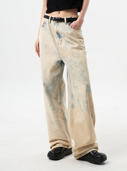 Tie Dye Wide Jeans CY311