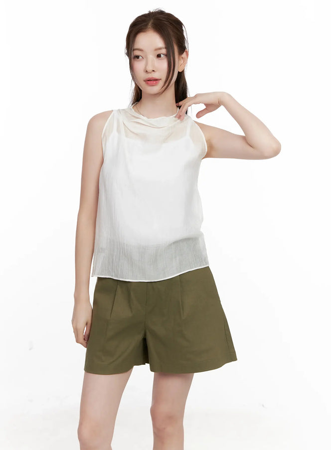 draped-button-sleeveless-blouse-cl523