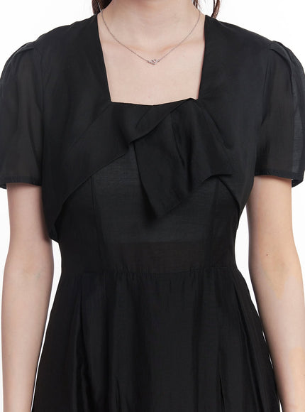 puff-sleeve-square-neck-midi-dress-cy519