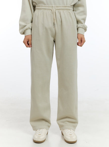 mens-washed-cotton-sweatpants-beige-ig422 / Beige