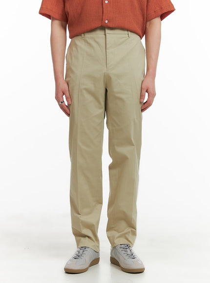 mens-classic-straight-trousers-ia401 / Beige