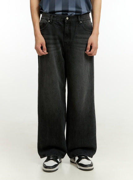 mens-loose-fit-jeans-il412 / Black