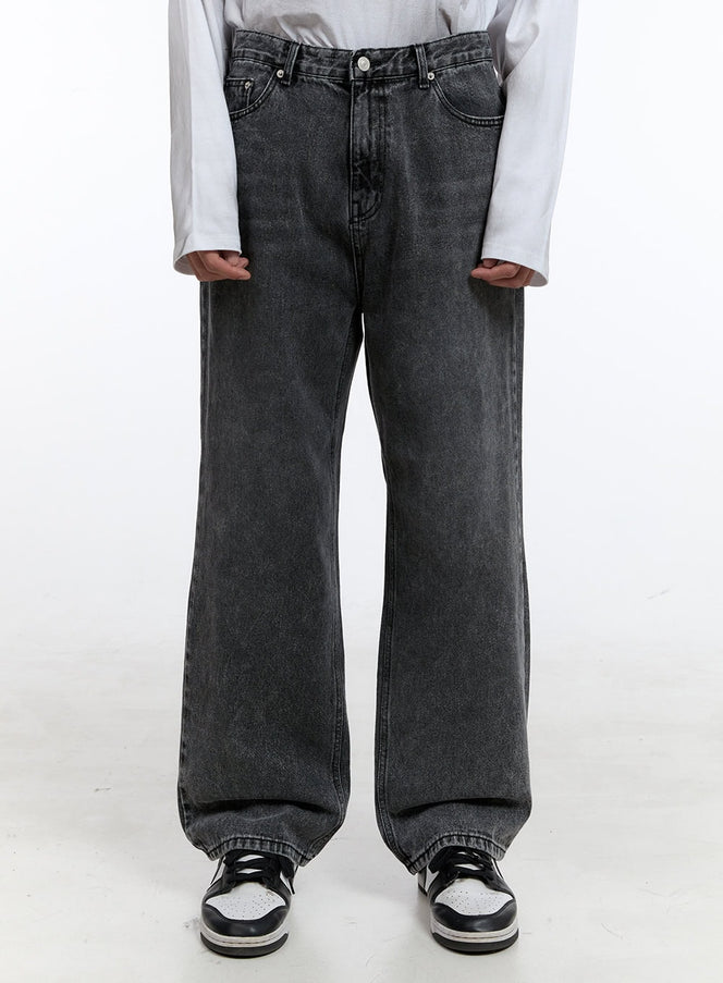 mens-washed-jeans-ig427 / Black