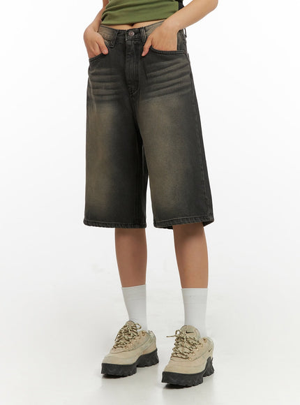 color-washed-jorts-iy422 / Black