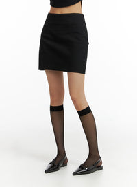 basic-mini-skirt-if402 / Black