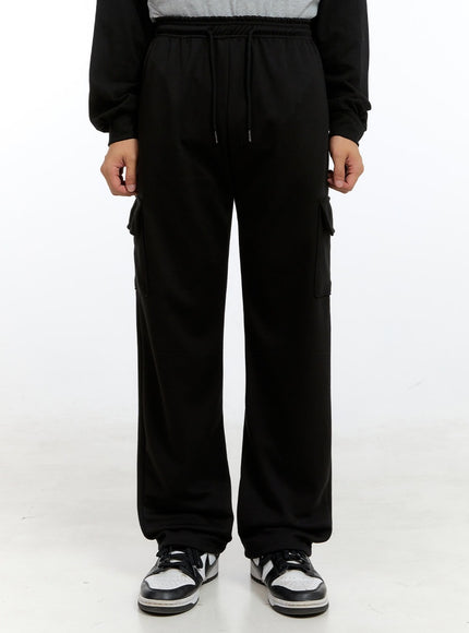 mens-cargo-sweatpants-black-ig416 / Black