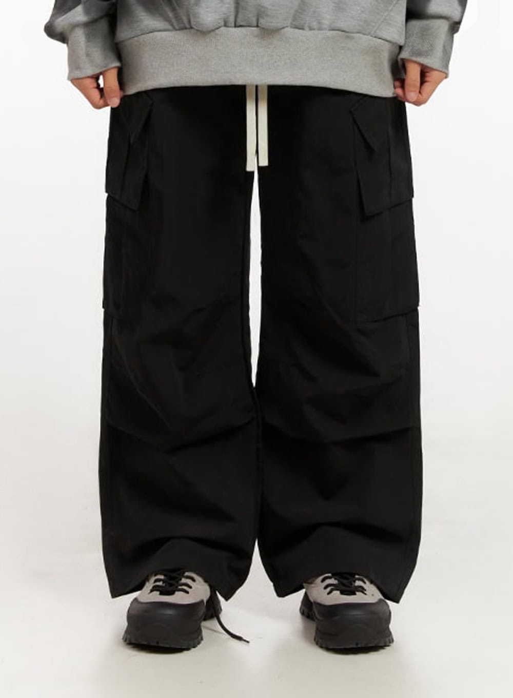 mens-adjustable-waist-cargo-pants-id406 / Black