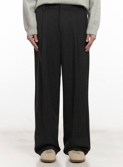 mens-classic-straight-fit-trousers-im519 / Black