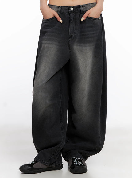 ayra-dark-washed-baggy-jeans-is508 / Black