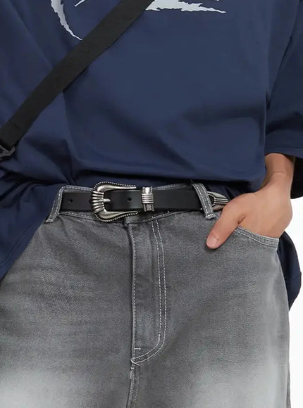 mens-vintage-western-belt-il516 / Black