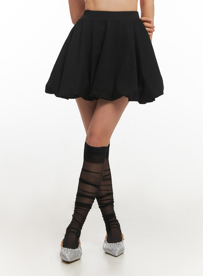 balloon-fit-mini-skirt-im513 / Black