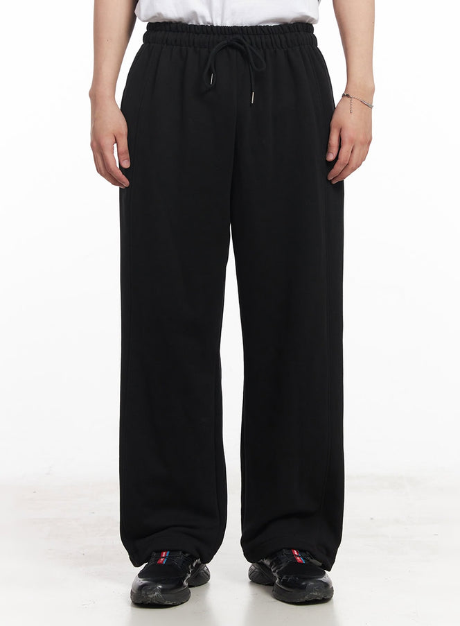 mens-wide-fit-sweatpants-ia529 / Black