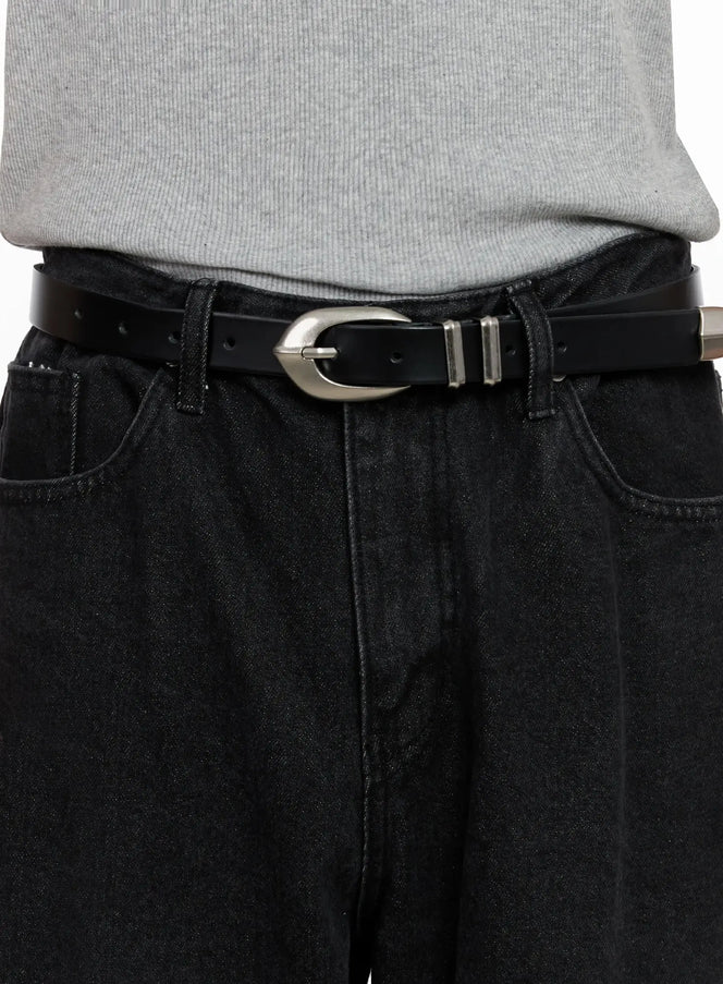 mens-classic-western-belt-io517 / Black