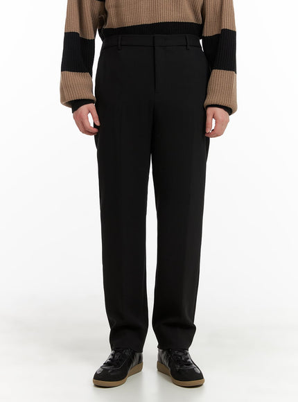 mens-classic-straight-suit-pants-ia402 / Black