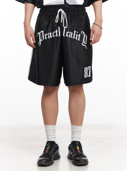 mens-string-sports-sweatshorts-ia525 / Black