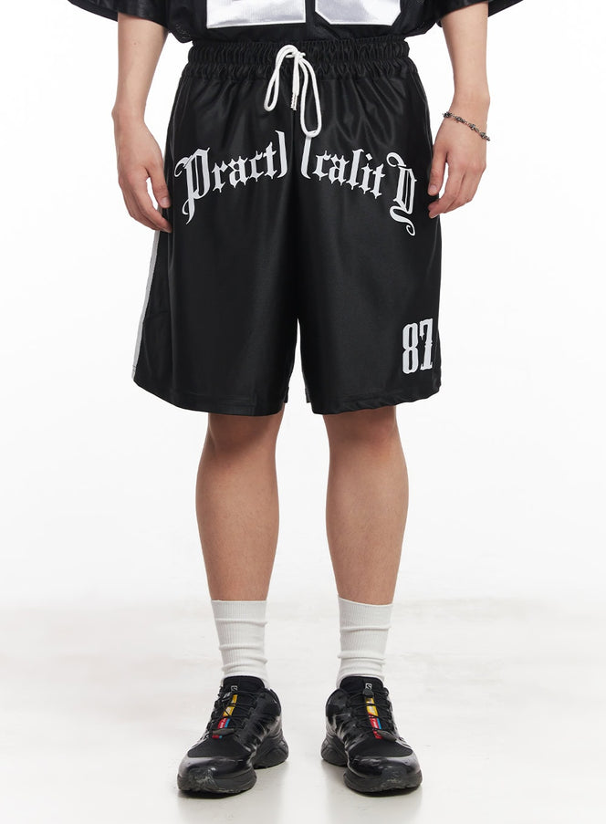 mens-string-sports-sweatshorts-ia525 / Black