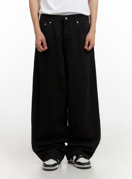 mens-wide-pants-il403 / Black