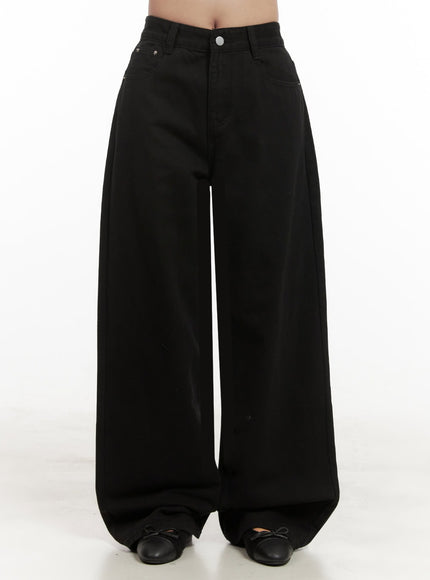 classic-wide-leg-pants-ij510 / Black