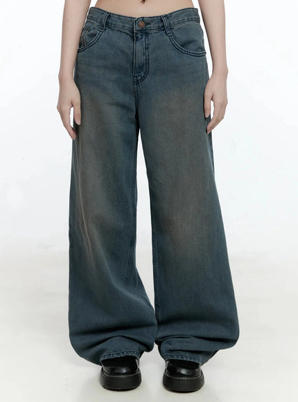 rayna-mid-wash-wide-fit-jeans-io527 / Blue