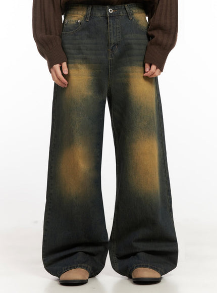 mens-washed-relaxed-fit-jeans-dark-green-ij517